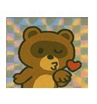 たぬきのレトロかわステッカー@SFW（個別スタンプ：16）