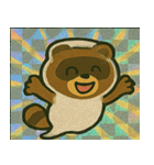 たぬきのレトロかわステッカー@SFW（個別スタンプ：32）