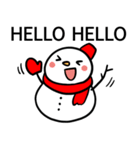 スノーマン 赤色くん（個別スタンプ：1）