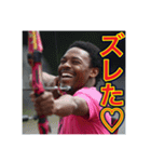 ※アーチェリーが大好きな♡ゲイの黒人男性（個別スタンプ：7）