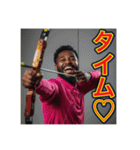 ※アーチェリーが大好きな♡ゲイの黒人男性（個別スタンプ：27）