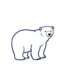 シュールなシロクマのスタンプ（個別スタンプ：1）