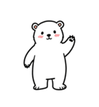シュールなシロクマのスタンプ（個別スタンプ：5）