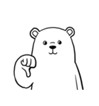 シュールなシロクマのスタンプ（個別スタンプ：13）