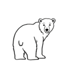 シュールなシロクマのスタンプ（個別スタンプ：34）