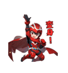 赤き戦隊ヒーロー（個別スタンプ：3）