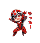 赤き戦隊ヒーロー（個別スタンプ：6）