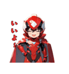 赤き戦隊ヒーロー（個別スタンプ：8）