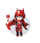 赤き戦隊ヒーロー（個別スタンプ：9）