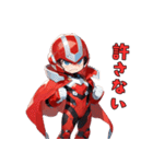 赤き戦隊ヒーロー（個別スタンプ：11）