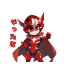 赤き戦隊ヒーロー（個別スタンプ：16）