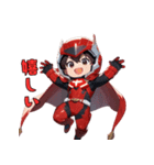 赤き戦隊ヒーロー（個別スタンプ：24）