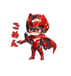 赤き戦隊ヒーロー（個別スタンプ：36）