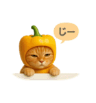 野菜を着た猫（個別スタンプ：30）
