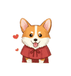 コーギーのイラスト（個別スタンプ：1）