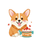 コーギーのイラスト（個別スタンプ：16）