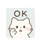 ゆるふわの白いいきもの（個別スタンプ：13）