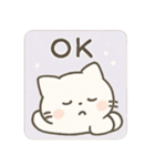 ゆるふわの白いいきもの（個別スタンプ：21）