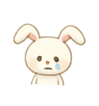 ふんわり優しいウサギ・シマエナガ(絵本風)（個別スタンプ：4）