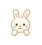 ふんわり優しいウサギ・シマエナガ(絵本風)（個別スタンプ：6）
