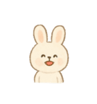 ふんわり優しいウサギ・シマエナガ(絵本風)（個別スタンプ：10）