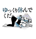 ネガティヴをかわいく伝える♡ヨガする兎♡（個別スタンプ：38）