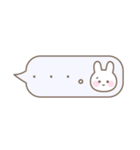 うさぎのシンプルなパステルカラー吹き出し（個別スタンプ：35）