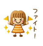 毎日使える❤️かわいいフェルト風（個別スタンプ：21）