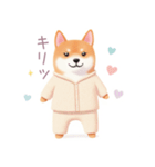 素朴なパジャマの柴犬スタンプ（個別スタンプ：13）