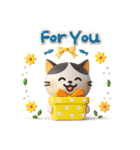 猫いっぱい＊大人かわいい誕生日＆お祝い（個別スタンプ：26）