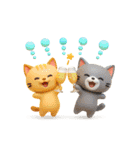 猫いっぱい＊大人かわいい誕生日＆お祝い（個別スタンプ：27）