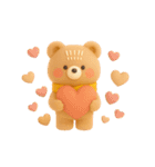 【3D】動く♡ほんわかくまさん・秋（個別スタンプ：23）