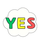 カラフルで大きい文字のよく使う日常会話（個別スタンプ：11）