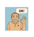 ナイスなオジさんのメッセージ（個別スタンプ：6）