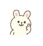 ふわふわうさぎ気分パレード（個別スタンプ：4）