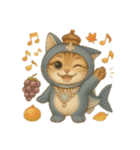 無言着ぐるみ猫 1（個別スタンプ：1）