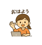 オフィス女子の毎日使える日常会話スタンプ（個別スタンプ：1）
