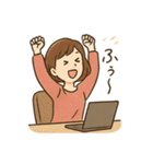 オフィス女子の毎日使える日常会話スタンプ（個別スタンプ：18）