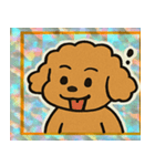 トイプードルのレトロかわいいスタンプ@SFW（個別スタンプ：9）