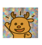 トナカイのレトロかわいいスタンプ@SFW（個別スタンプ：3）