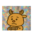 トナカイのレトロかわいいスタンプ@SFW（個別スタンプ：16）
