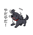名前入りダックスロングブラックホワイト（個別スタンプ：23）