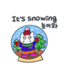 クリスマス、そしてベベニャン(韓国- 英語)（個別スタンプ：11）