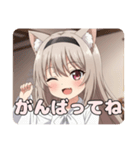 カチューシャみなみちゃんスタンプ（個別スタンプ：4）