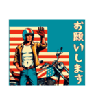 [お願いします専用]アメリカンバイク男（個別スタンプ：14）