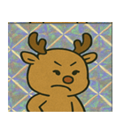 レトロ調トナカイのかわいい表情@SFW（個別スタンプ：7）