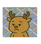 レトロ調トナカイのかわいい表情@SFW（個別スタンプ：24）