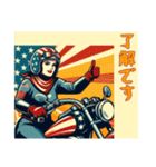[了解です専用]アメリカンバイク女（個別スタンプ：2）