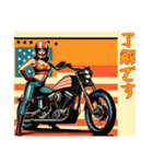 [了解です専用]アメリカンバイク女（個別スタンプ：6）