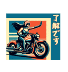 [了解です専用]アメリカンバイク女（個別スタンプ：8）
